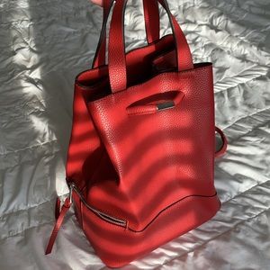 Zara red backpack
